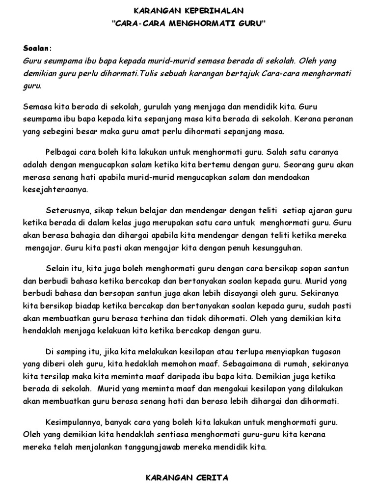 Contoh Soalan Karangan Laporan - Selangor v Contoh Soalan Karangan Laporan - Selangor v
