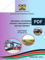 National Government Budget Implementation Review Report Half Year Fy 201516 Final