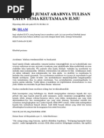 Rival Khutbah Jumat Arabnya Tulisan Latin Tema Keutamaan Ilmu