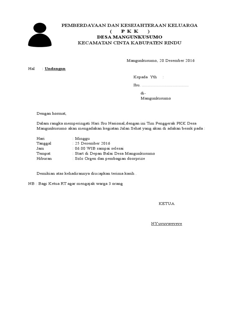 Contoh Surat Penajaan Hari Guru