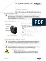 L-Gage LE250/550 Analog-Discrete Laser Sensors: Quick Start Guide