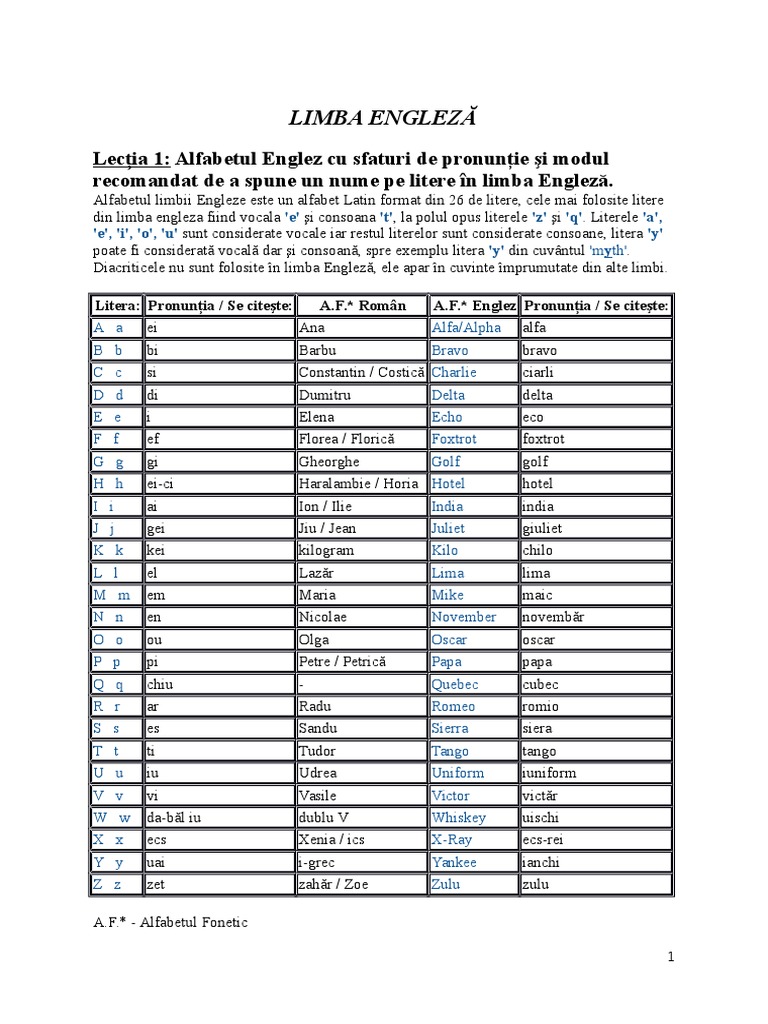 Limba Engleză | PDF