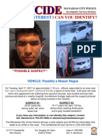 MCPD Can You Identify (Homicide) - Person of Interest