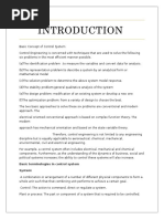 Basic Terminologies in Control System System