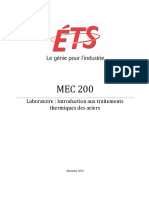 MEC200 Lab de Traitements Thermiques Hiver 2014