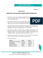 Press Note 2017 Exam Schedule