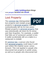 Lost Property: Place Public Building People Lost Stored