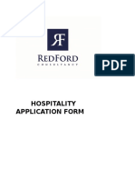 Hospitality Application Form 2