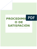 Procedimiento de Satisfaccion Al Cliente