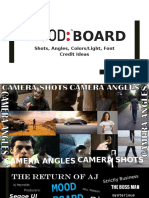 Board: Shots, Angles, Colors/Light, Font Credit Ideas