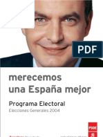 Programa Electoral PSOE 2004