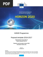 H2020 Programme Proposal Template 2016-2017