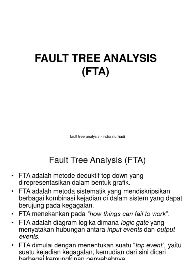 Analisis Pohon Kegagalan (FTA) | PDF