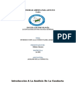 Introducción al análisis de la conducta en psicología general