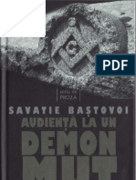 Savatie Baştovoi - Audienţă la un demon mut