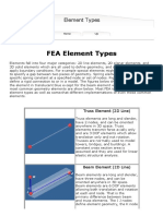 FEA Element Types: Truss Element (2D Line)