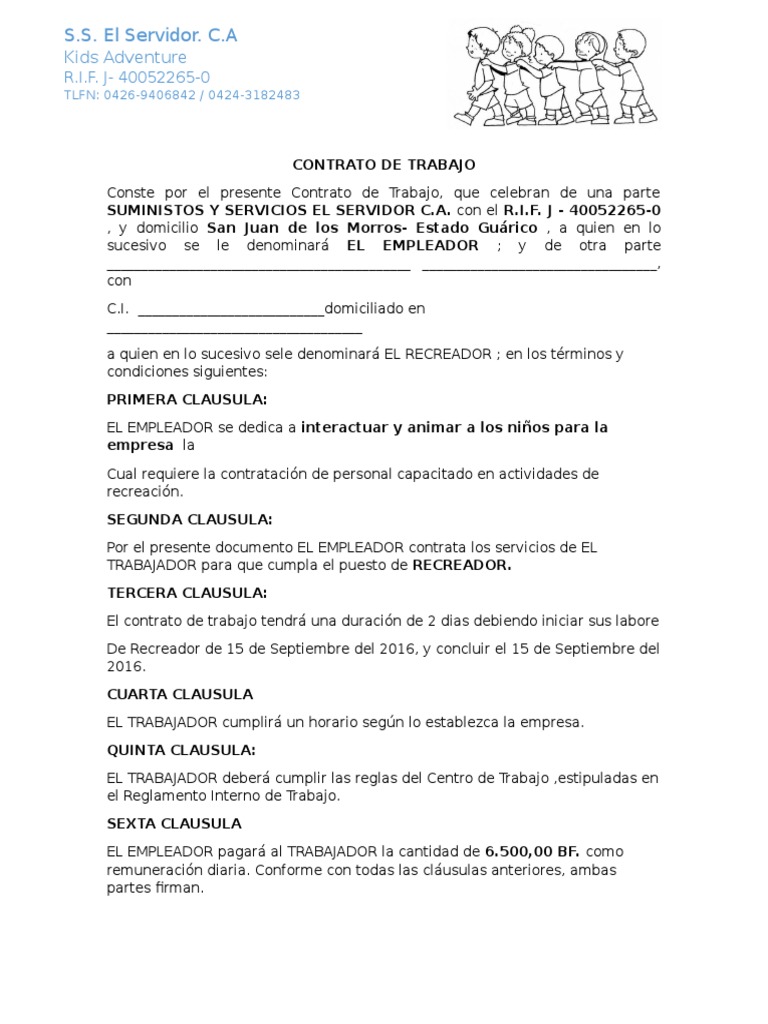 Contrato | PDF | Finanzas y dinero
