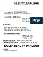 Dolly Beauty Parlour: Cleanups