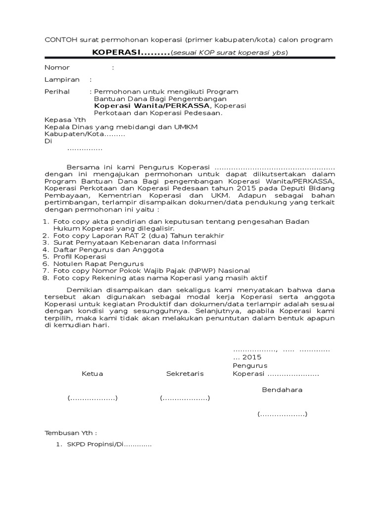 Surat Permohonan Koperasi Surat rasmi permohonan berhenti menjadi ahli koperasi ukhwah.