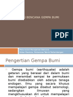 Mitigasi Bencana Gempa Bumi