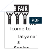 Welcome To Tatyanas Senior Project