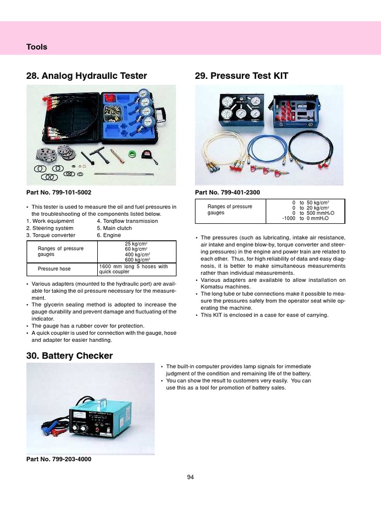 Hydraulic Pressure Tester Overview | PDF | Transmission (Mechanics ...