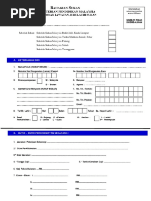 Borang Permohonan Jurulatih Sukan Pdf