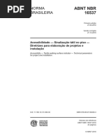 NBR 16537 - Acessibilidade - Sinalização Tátil No Piso - Diretrizes Para Elaboração de Projetos e Instalação