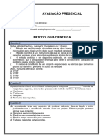 1 Avaliação de Metodologia Científica PDF