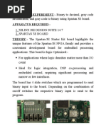 AIM OF THE EXPERIMENT:-Binary To Decimal, Gray Code Apparatus Required