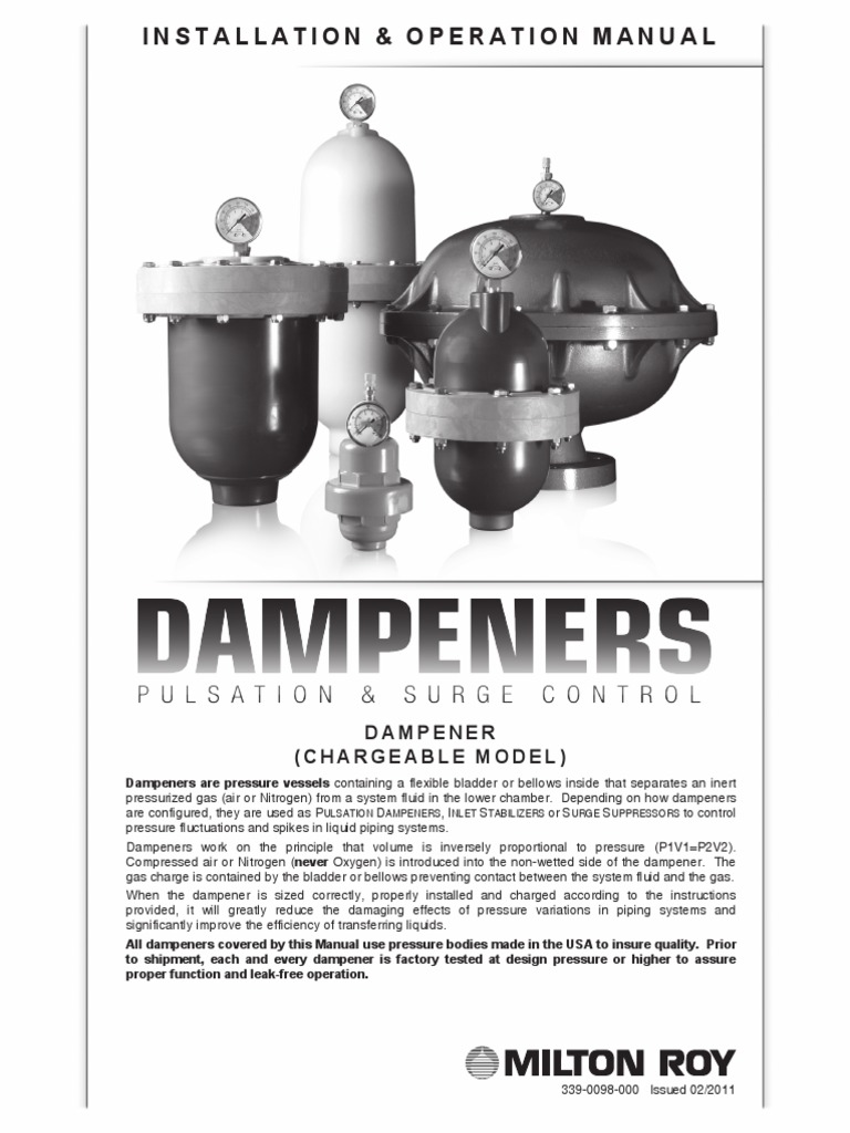 What Is Dampener PDF Pump Polyvinyl Chloride
