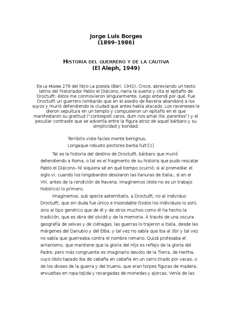 Historia Del Guerrero y La Cautiva PDF