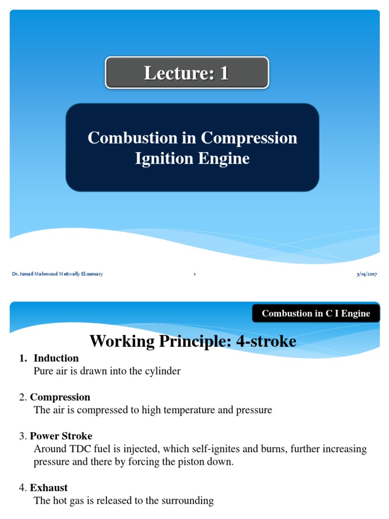 Understanding Combustion in Compression Ignition Engines A Comprehensive Look at the Four