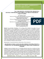 A Meliponicultura Como Prática Sustentável Produtiva em Uma Comunidade Quilombola Do Sertão Paraibano