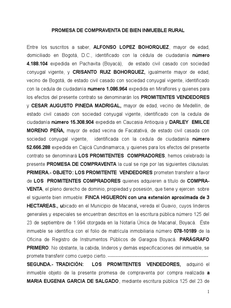 Documento de Compraventa para Escritura PDF Ley común Derecho contractual