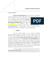 Denuncia Penal Por Abuso de Autoridad y Cohecho Tema Escobar