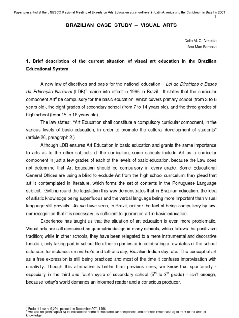 Brazilian Case Study - Visual Art | Download Free PDF | Visual Arts ...