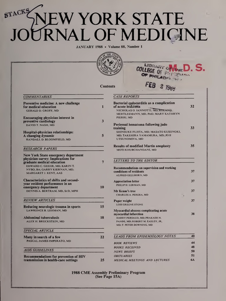 New York State Journal of Medicine, image