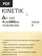 KINETIKA Gas Dan Hubungan2 Dasar