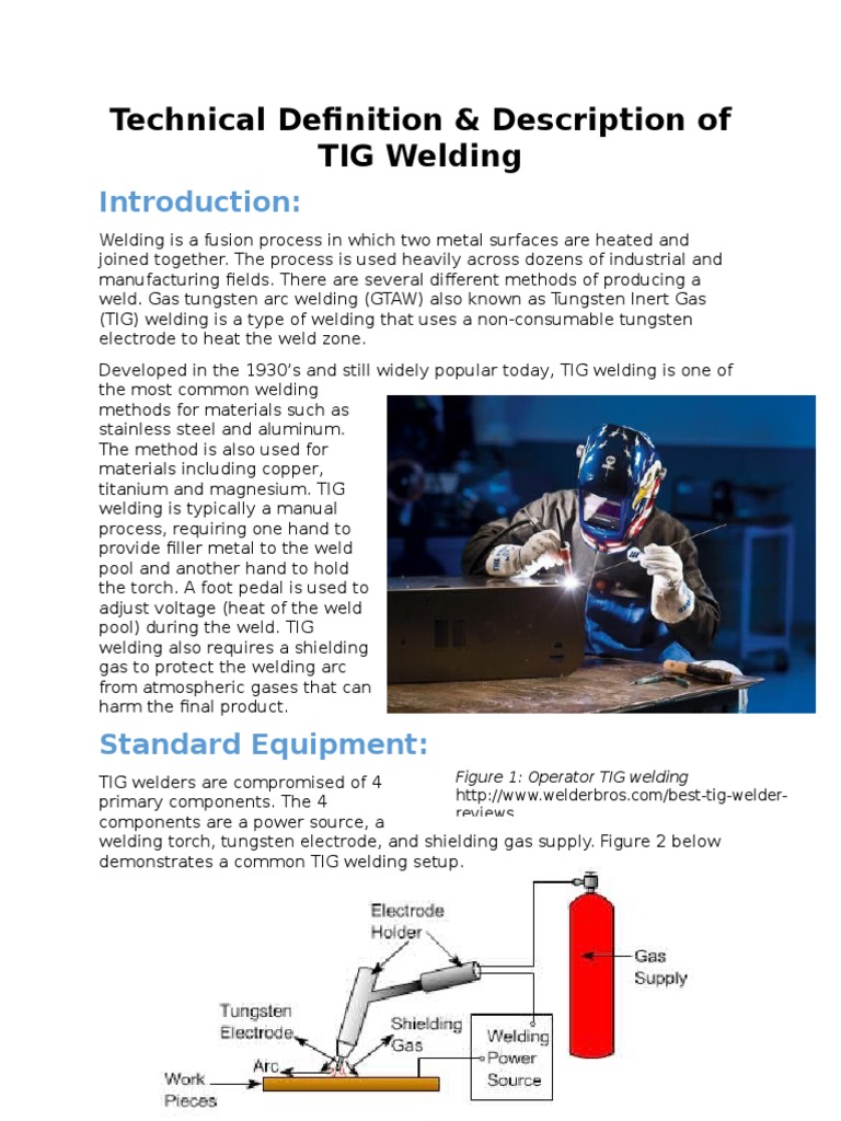 Description of Tig Welding Final 1 PDF Welding Construction