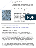 Attacking The Atom - Does Bombing Nuclear Facilities Affect Proliferation