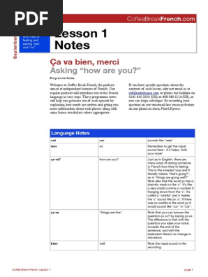 Coffee Break French Pdf Grammatical Gender French Language