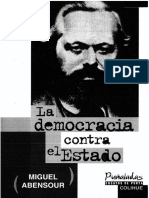 Abensour Miguel La Democracia Contra El Estado PDF