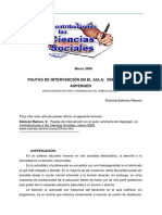 Pautas de Intervención en El Aula Síndrome de Asperger