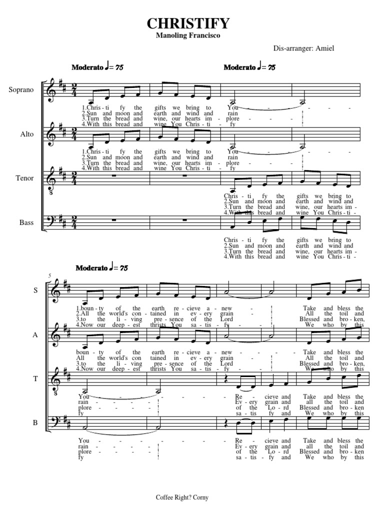Christify PDF | PDF | Elements Of Music | Pitch (Music)