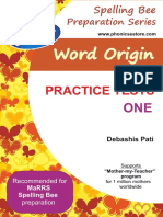 Word Origin: Practice Tests ONE - Prepare For MaRRS Spelling Bee Competition Exam