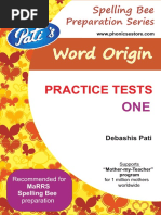 Word Origin: Practice Tests ONE - Prepare For MaRRS Spelling Bee Competition Exam