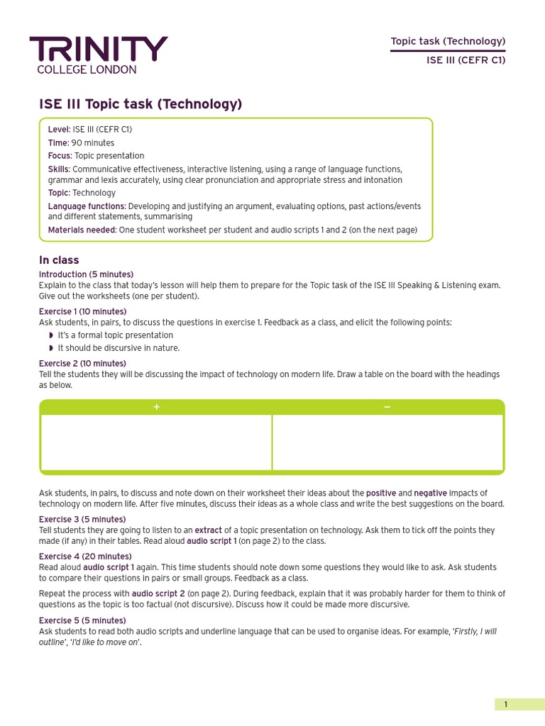ISE III - Topic Task - Technology PDF | PDF | Semiotics | Cognition