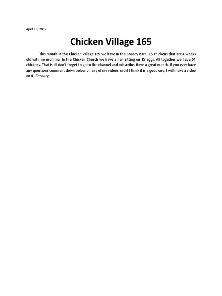 Chicken Village 165 April 18, 2017 PDF