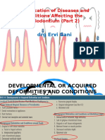 Classification of Diseases and Conditions Affecting The Periodontium (Part 2)